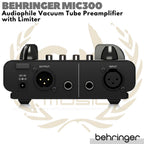 BEHRINGER TUBE ULTRAGAIN MIC300 Vacuum Tube Preamplifier with Limiter