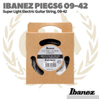 Ibanez PIEGS6 09-42 Super Light Electric Guitar Strings, 4-pack