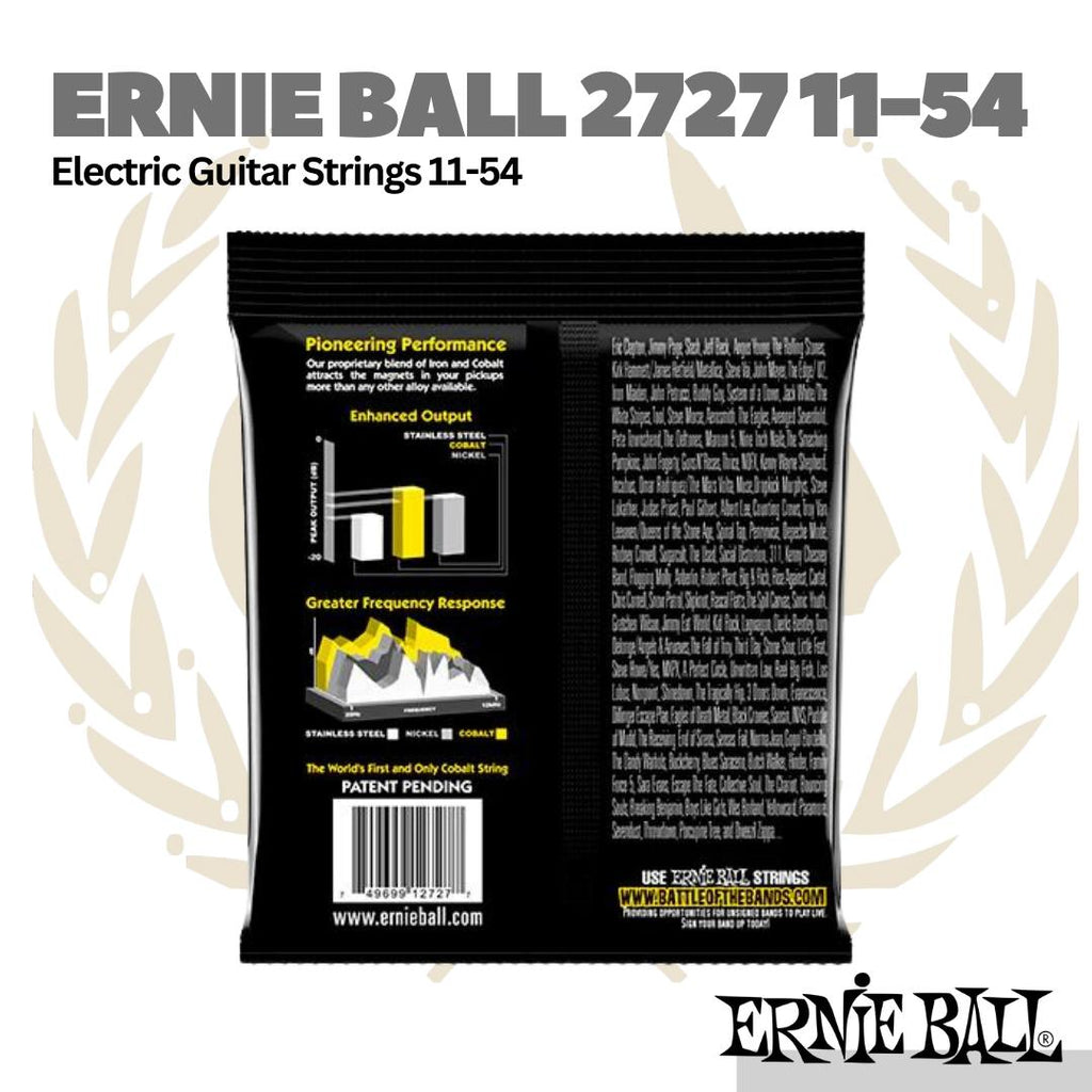 Ernie Ball 2727 Beefy Slinky Cobalt Electric Guitar Strings, 11-54