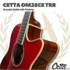 Cetta OM28CE Acoustic Guitar with Pre-Amp - Gitar Akustik Elektrik Cetta OM28CE dengan PreAmp