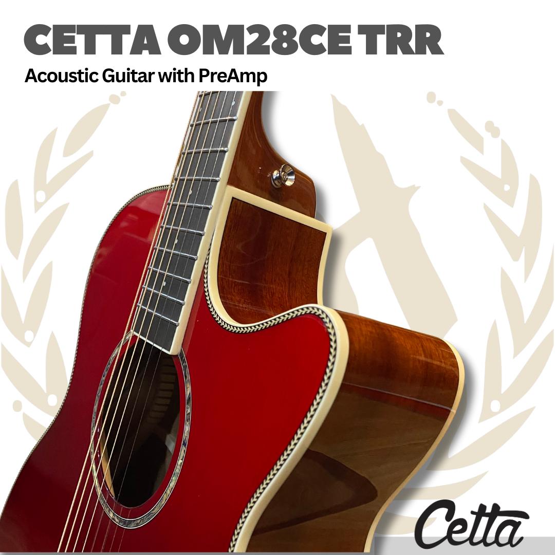Cetta OM28CE Acoustic Guitar with Pre-Amp - Gitar Akustik Elektrik Cetta OM28CE dengan PreAmp