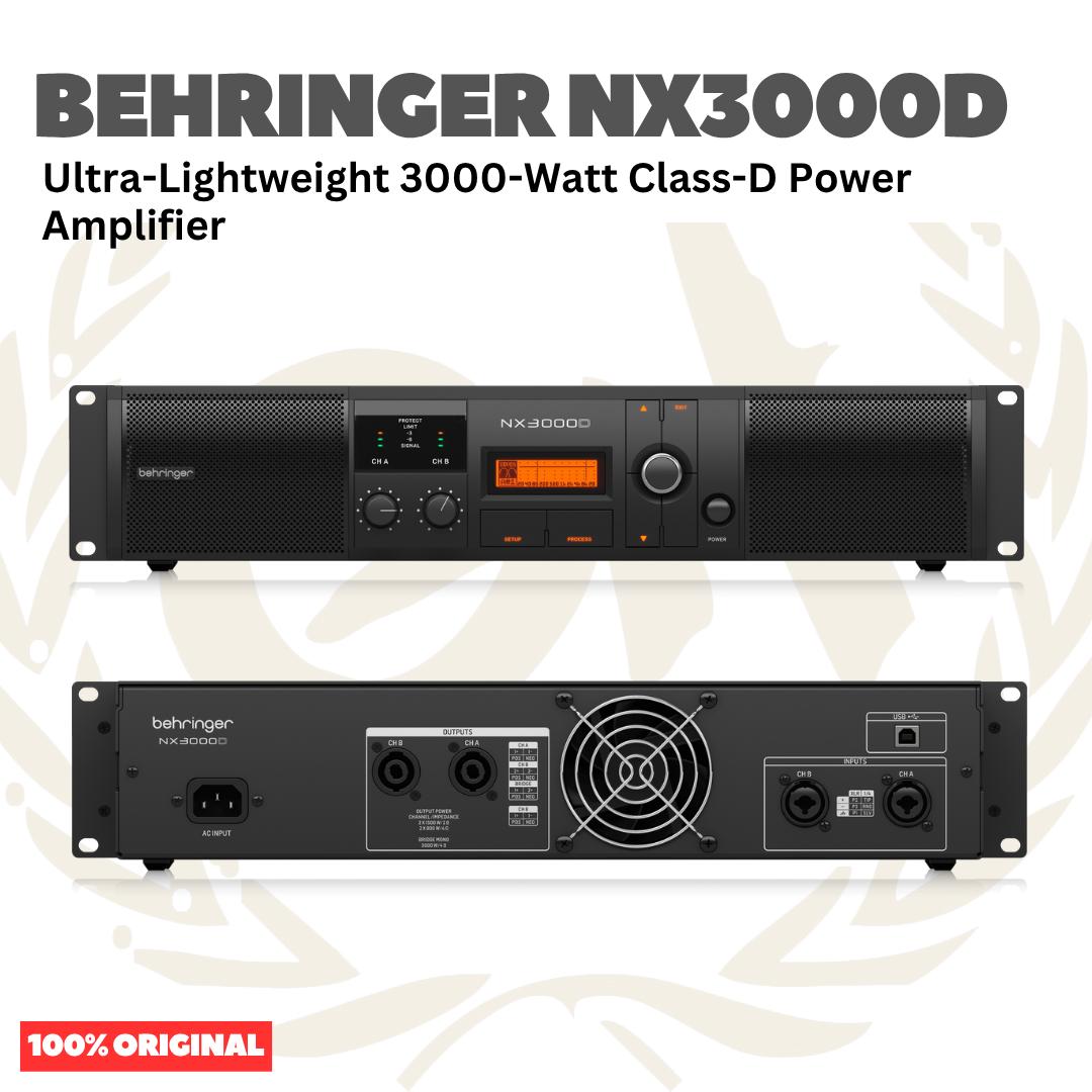 Behringer NX3000D 3000-watt, 2-Channel Class-D Power Amplifier - Power Ampli