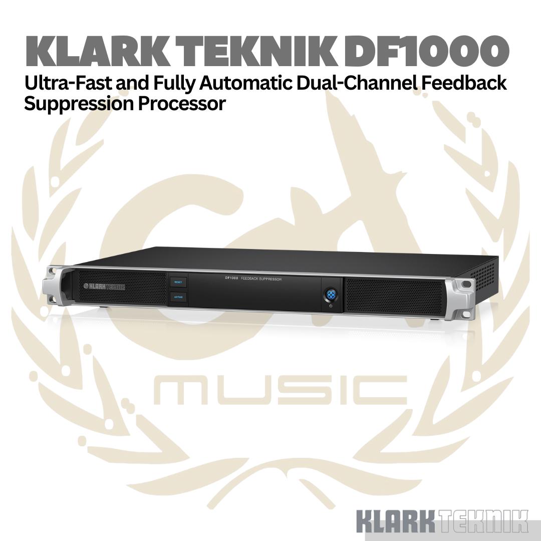 Klark Teknik DF1000 Ultra-Fast And Fully Automatic Dual-Channel Feedback Suppression Processor