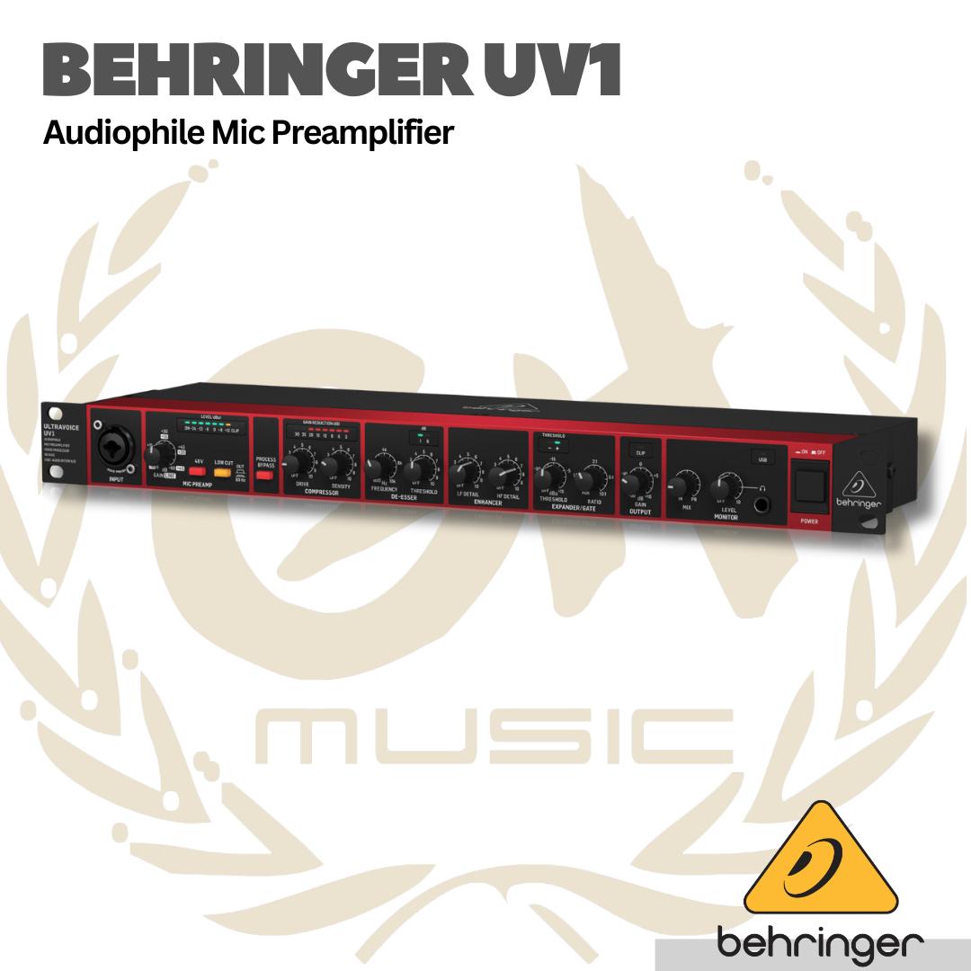 Behringer UV1 Audiophile Mic Preamplifier, Voice Processor and 192 kHz USB Audio Interface