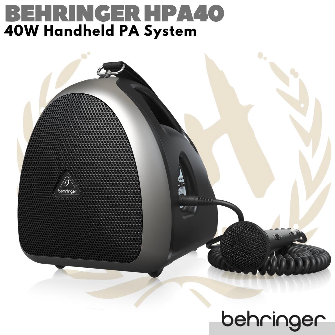 BEHRINGER HPA40 40W Handheld PA System | Ampli Speaker Portable Mini