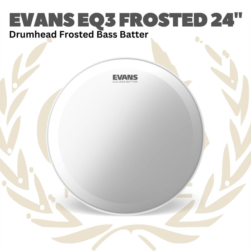 EVANS EQ3 Frosted Bass Drumhead Batter - Membran Bass Drum Frosted