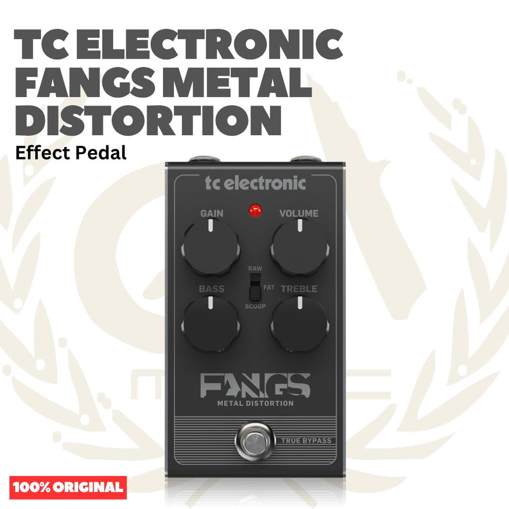 TC Electronic Fangs Metal Distortion Ultra-Thick, High Gain Distortion with Super Tight Response Effect Pedal - Efek Pedal Gitar