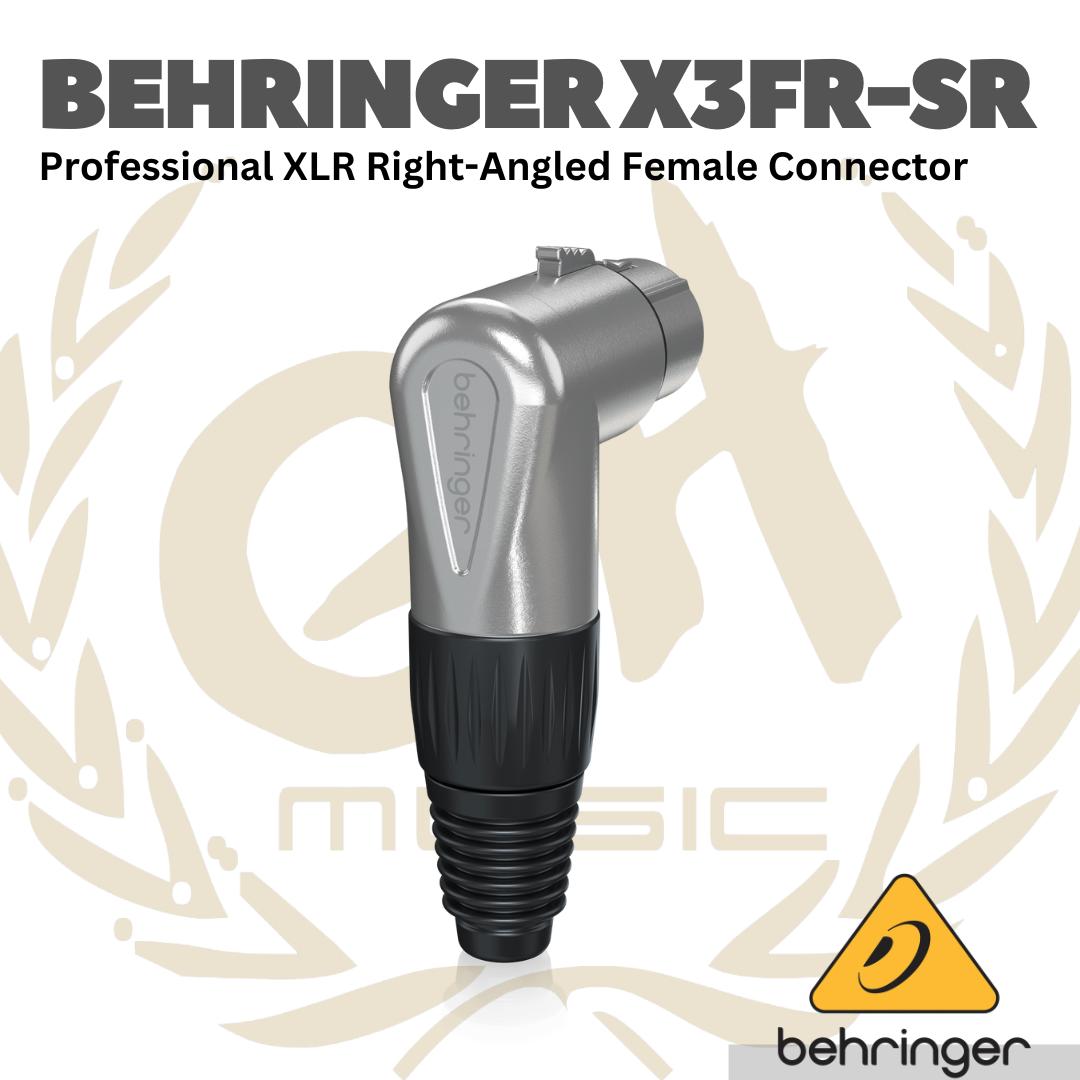 Behringer X3FR Professional XLR Right-Angled Female Connector - Jack XLR Female Angled 3 Pin X3-FR