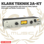 Klark Teknik 2A-KT Classic Leveling Amplifier with Vaccum Tubes, Optical Attenuator and Midas Transformers - Optical Compressor Instrumen Musik Kompresor Studio Leveling Ampli Original Asli