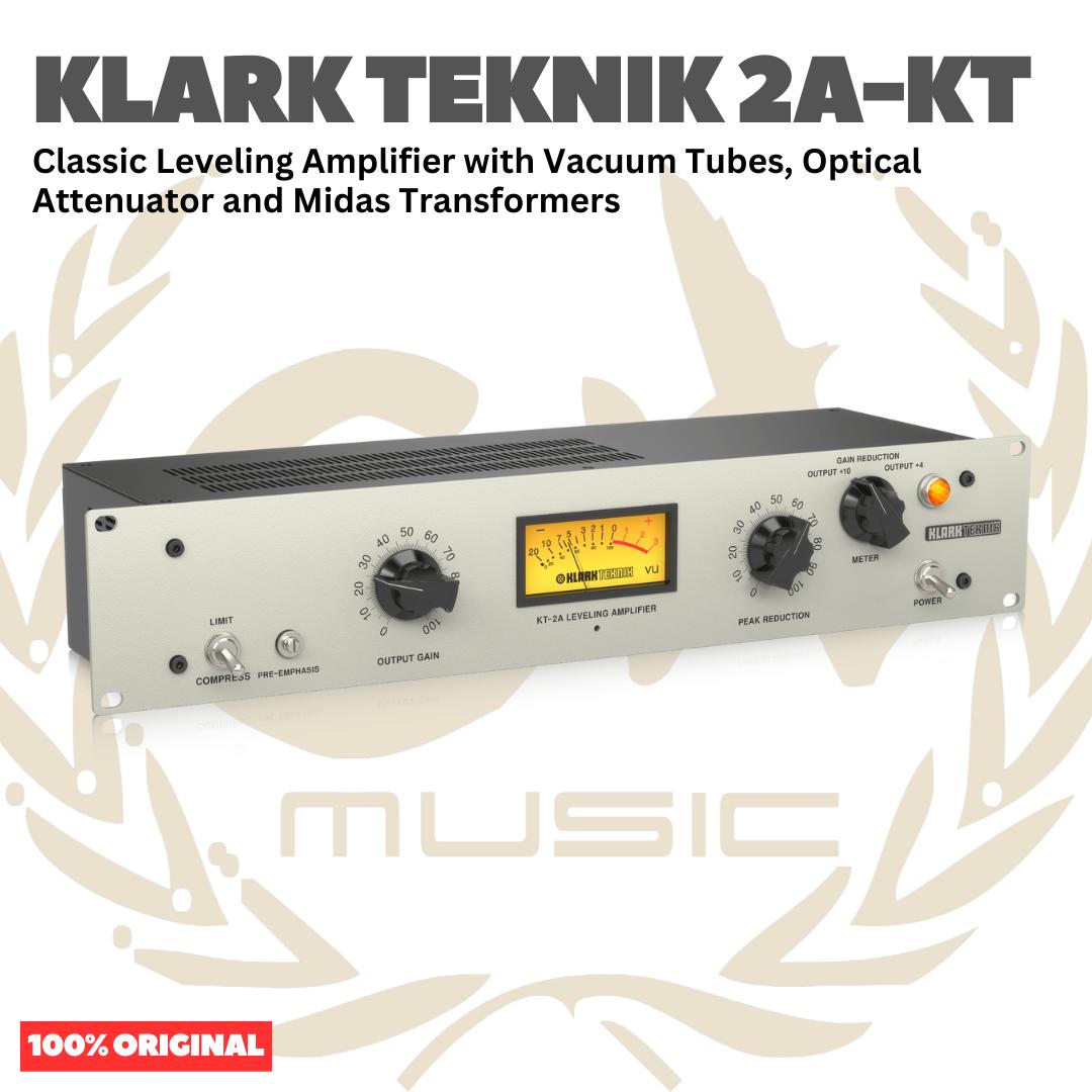 Klark Teknik 2A-KT Classic Leveling Amplifier with Vaccum Tubes, Optical Attenuator and Midas Transformers - Optical Compressor Instrumen Musik Kompresor Studio Leveling Ampli Original Asli