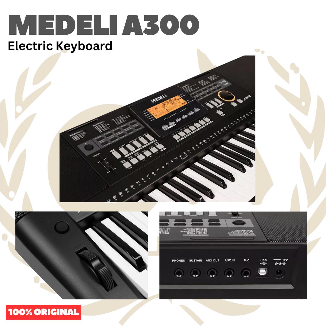 MEDELI A300 61-Keys Electric Keyboard Portable - A 300 Keyboard Original Asli