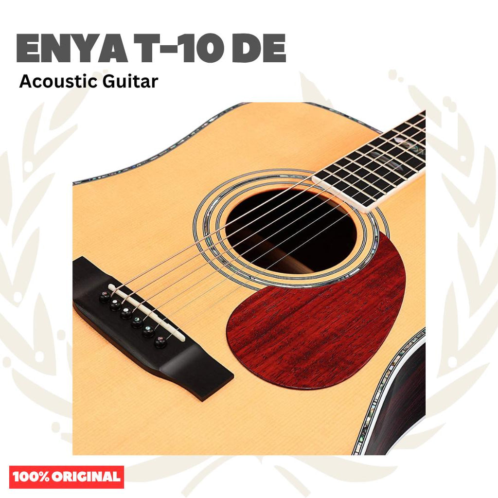Enya T-10 DE Acoustic Dreadnought Guitar - Gitar Akustik T10 DE