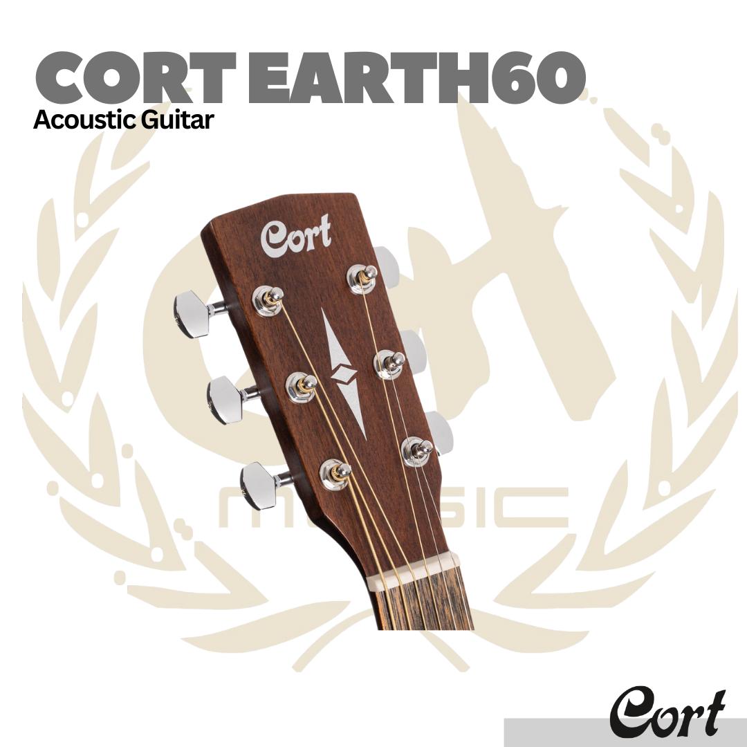 Cort Earth60 Acoustic Guitar - Gitar Akustik