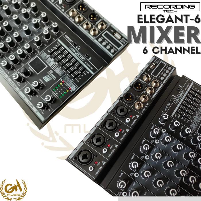 RECORDING TECH ELEGANT 6 - MIXER 6 CHANNEL PODCAST RECORDING KARAOKE