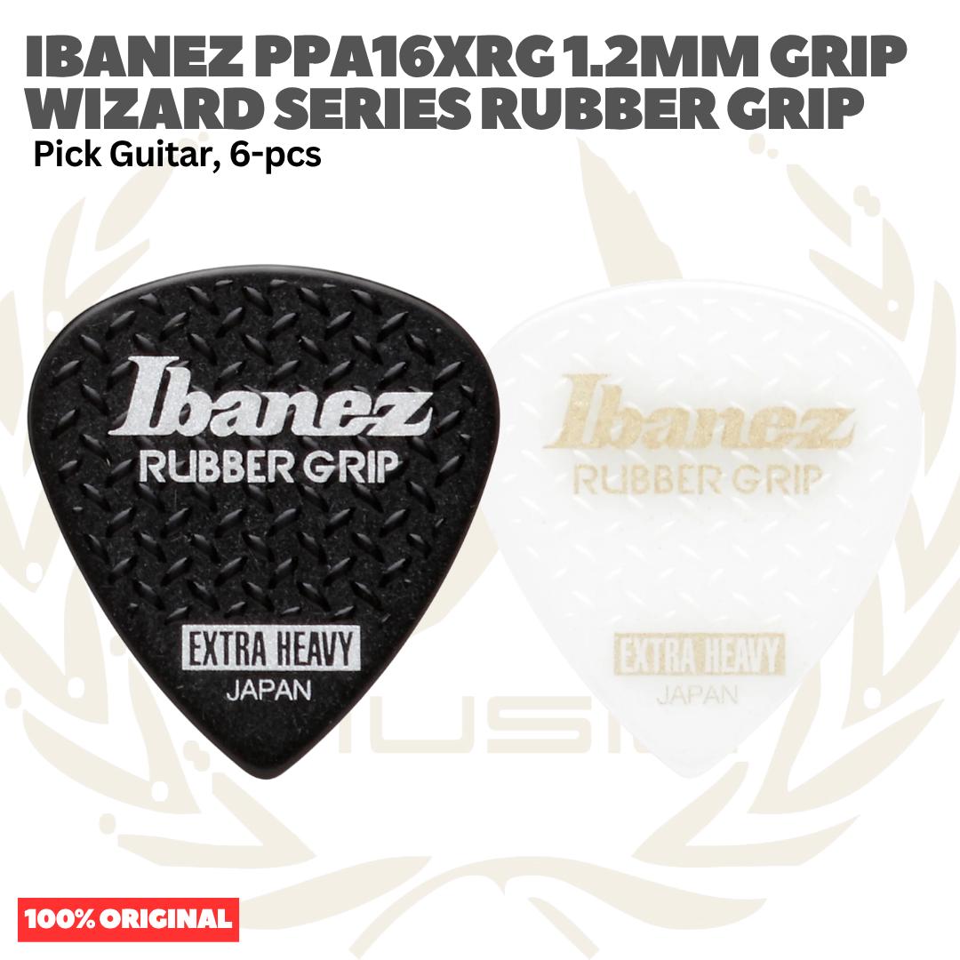 Ibanez PPA16XRG 1.2mm Grip Wizard Series Rubber Grip, 6 pcs Guitar Pick - Pik Gitar isi 6