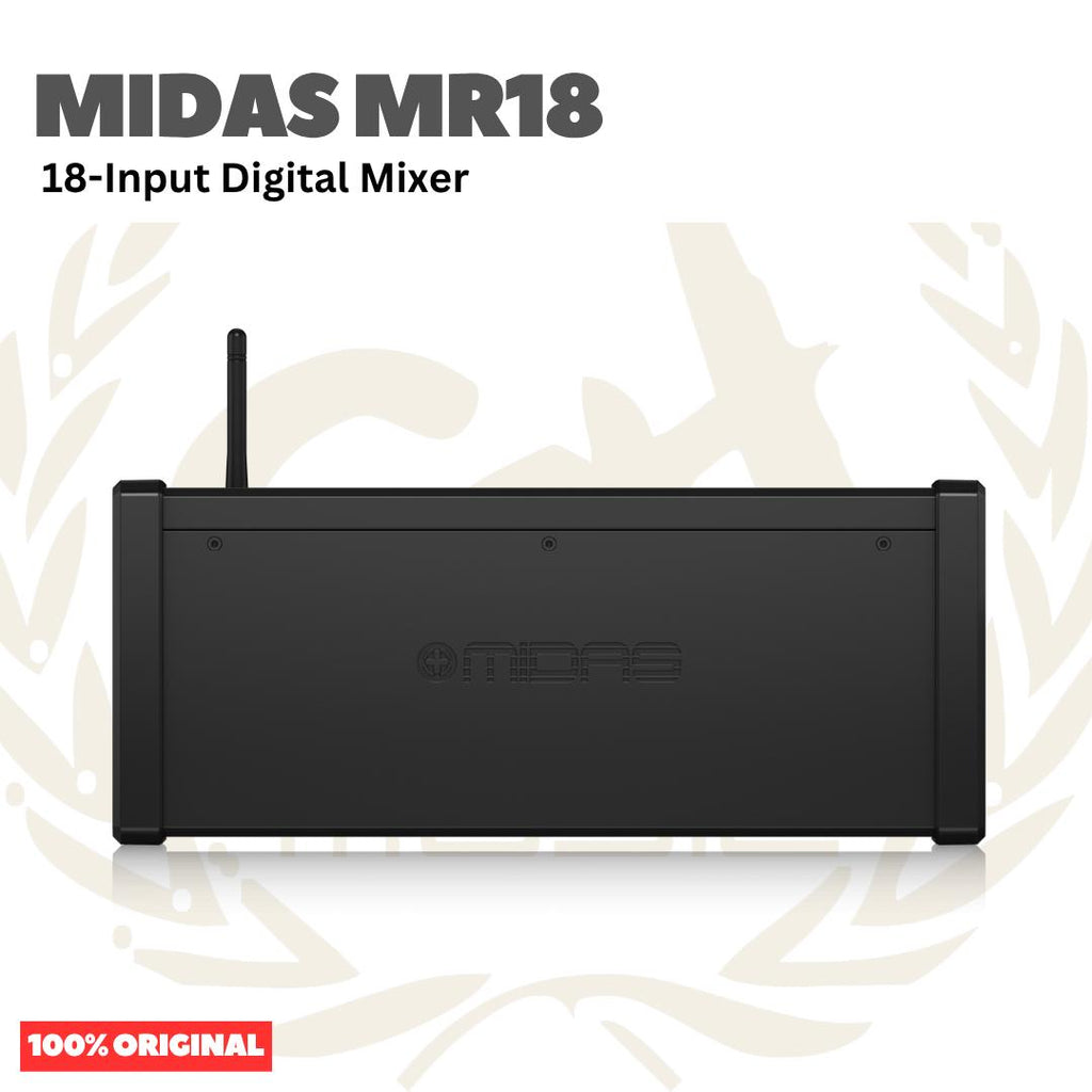 MIDAS MR18 18-Input Digital Mixer for iPad/Android Tablets with 16 Midas PRO Preamps, Integrated WiFi Module and Multi-Channel USB Audio Interface - Mixer Digital