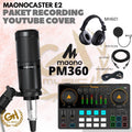 PAKET AME2 RECORDING COVER LAGU STREAMING MAONOCASTER E2 + MIC MAONO | Sound card AM-E2