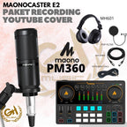 PAKET AME2 RECORDING COVER LAGU STREAMING MAONOCASTER E2 + MIC MAONO | Sound card AM-E2