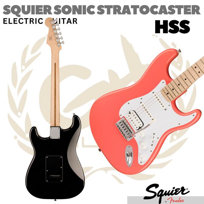 SQUIER SONIC STRATOCASTER HSS Electric Guitar | Gitar Listrik Elektrik - TAHITIAN CORAL