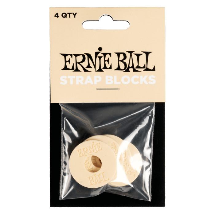 ERNIE BALL RUBBER STRAP BLOCKS 4 Packs | Pelindung Strap Gitar Bass