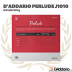 D’addario J1010 Prelude 3/4 Medium-Tension Cello String Set - Senar Cello
