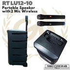 RECORDING TECH RT LU12 - 10 Portable Speaker 2 Mic Wireless RT LU10