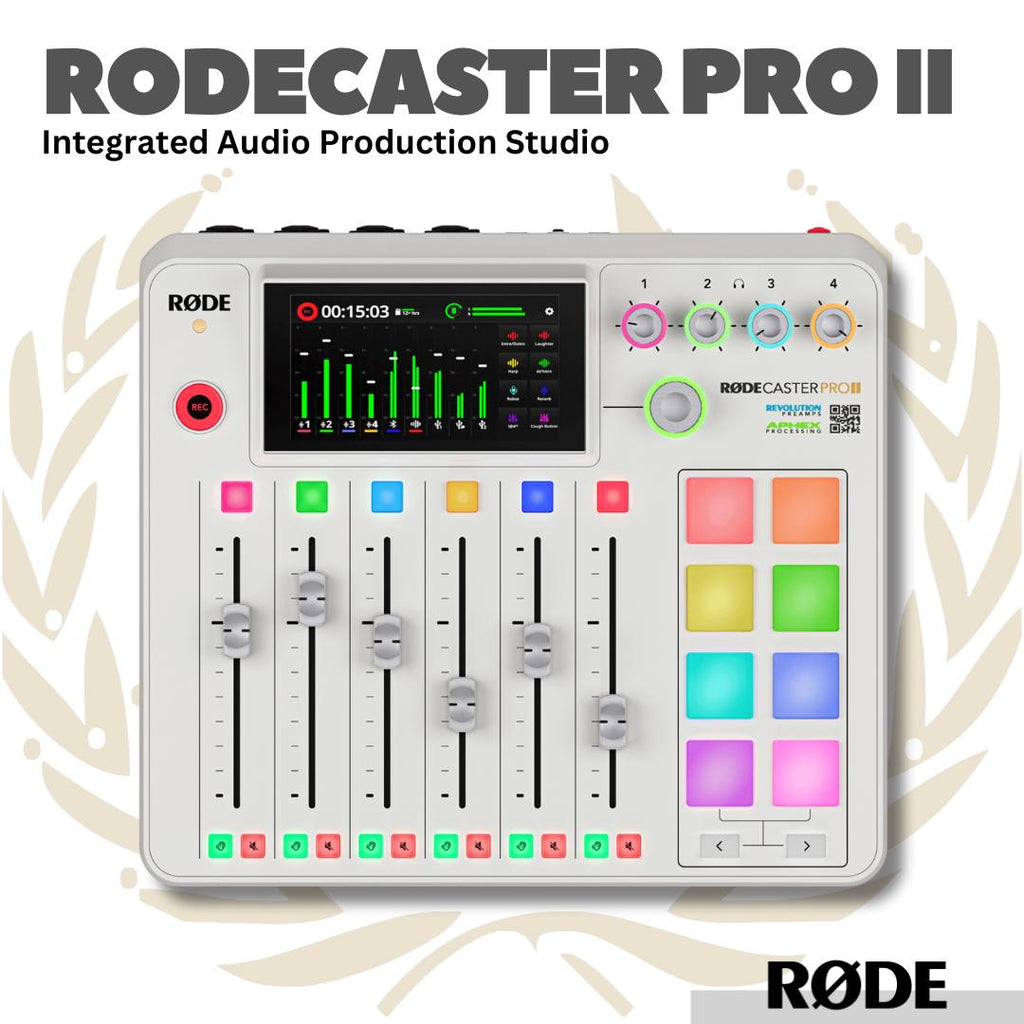 RodeCaster Pro II Integrated Audio Production Studio - Soundcard Mixer Livestreaming Rode Caster Pro II