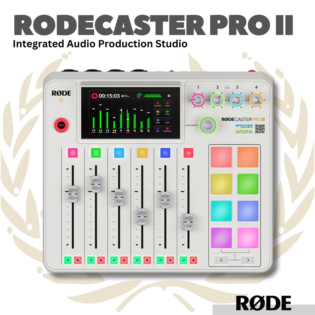RodeCaster Pro II Integrated Audio Production Studio - Soundcard Mixer Livestreaming Rode Caster Pro II