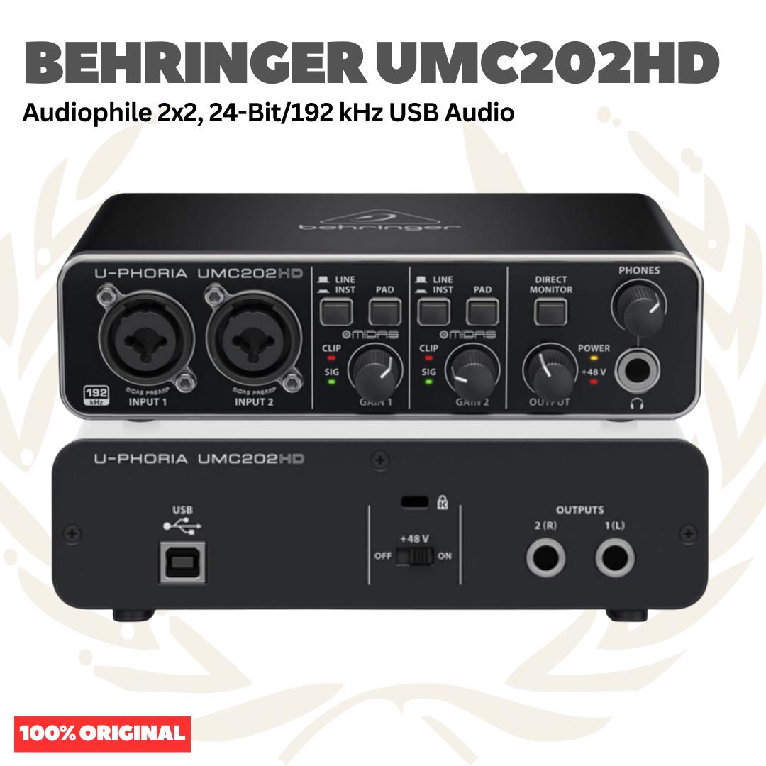 BEHRINGER U-PHORIA UMC202HD SOUNDCARD AUDIO INTERFACE