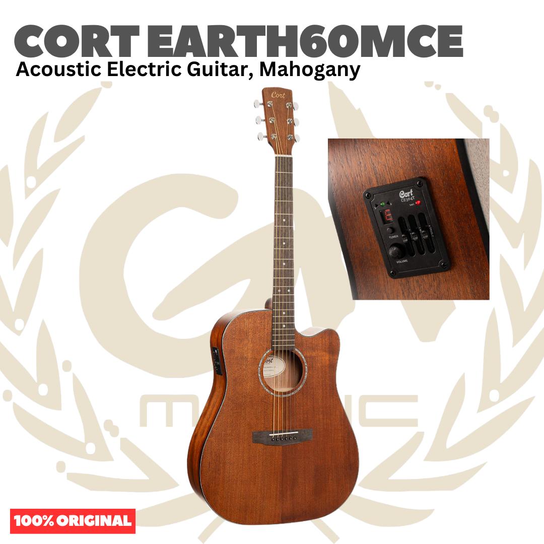 Cort Earth 60 MCE Acoustic Electric Guitar - Gitar Akustik Elektrik Earth60MCE | Earth 60MCE Original Asli