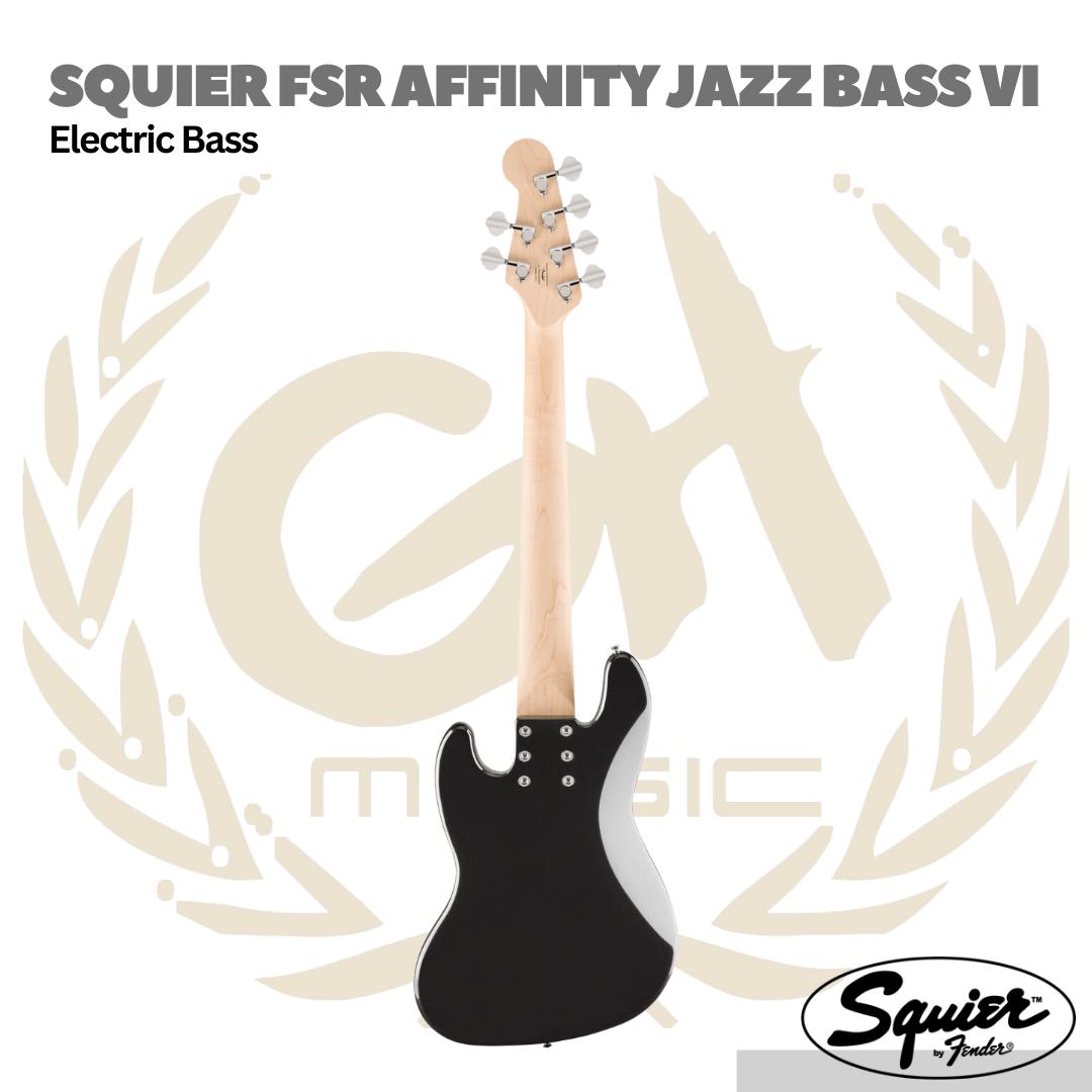 Squier Affinity Series Jazz Bass VI 6 Strings Bass Guitar, Indian Laurel FB | Gitar Bass Elektrik 6 Senar