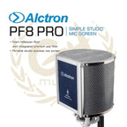 ALCTRON PF8 PRO PROFESSIONAL VOCAL BOOTH WITH POP FILTER