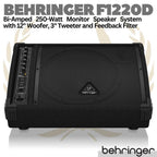 BEHRINGER F1220D Bi-Amped 250Watt Monitor Speaker with Feedback Filter