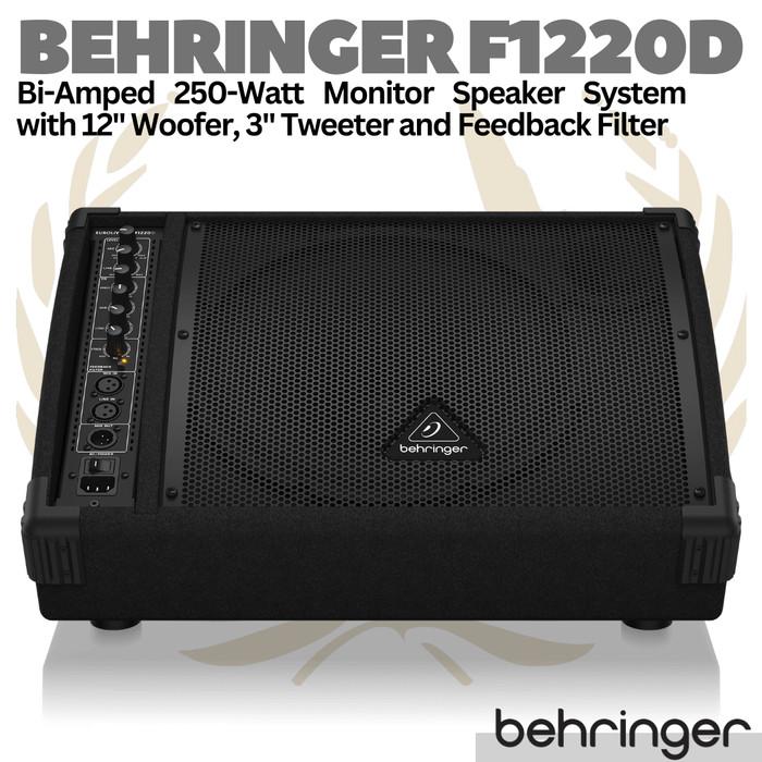 BEHRINGER F1220D Bi-Amped 250Watt Monitor Speaker with Feedback Filter