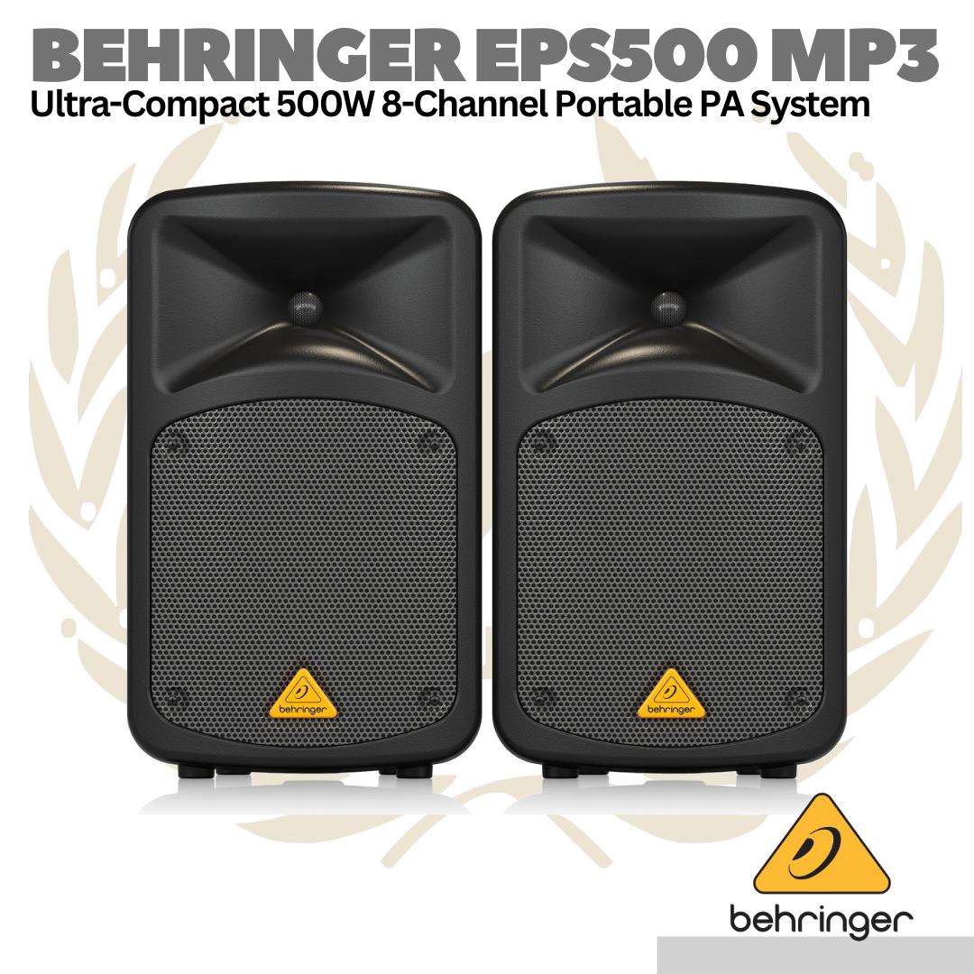 Behringer EPS500MP3 Compact Portable PA System - Speaker Mixer