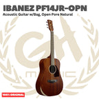 Ibanez PF14JR-OPN Acoustic Guitar w/Bag, Open Pore Natural - Gitar Akustik