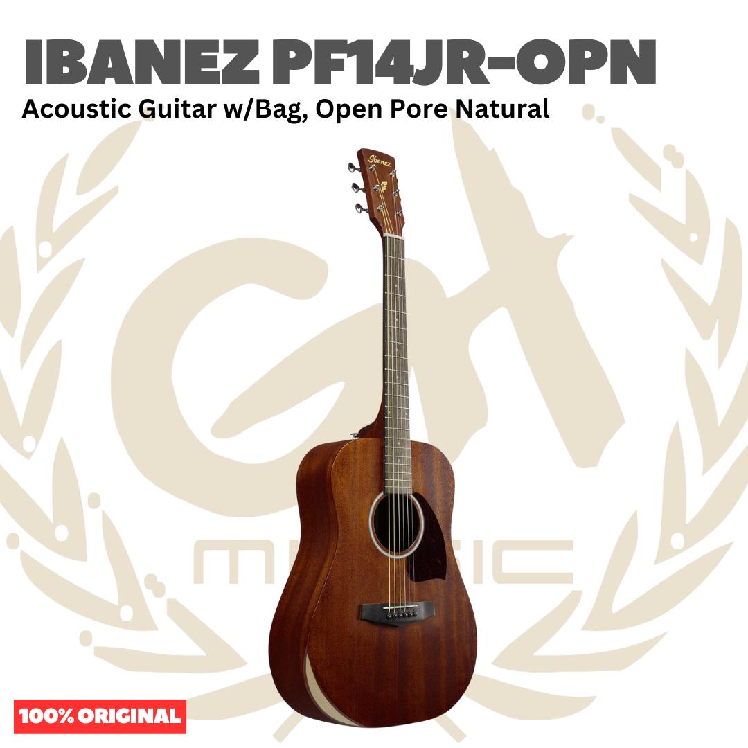 Ibanez PF14JR-OPN Acoustic Guitar w/Bag, Open Pore Natural - Gitar Akustik