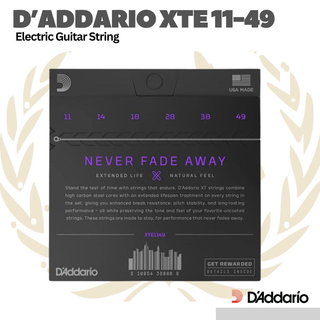 D'addario XTE1149 Electric Guitar String - Senar Gitar Elektrik 11-49