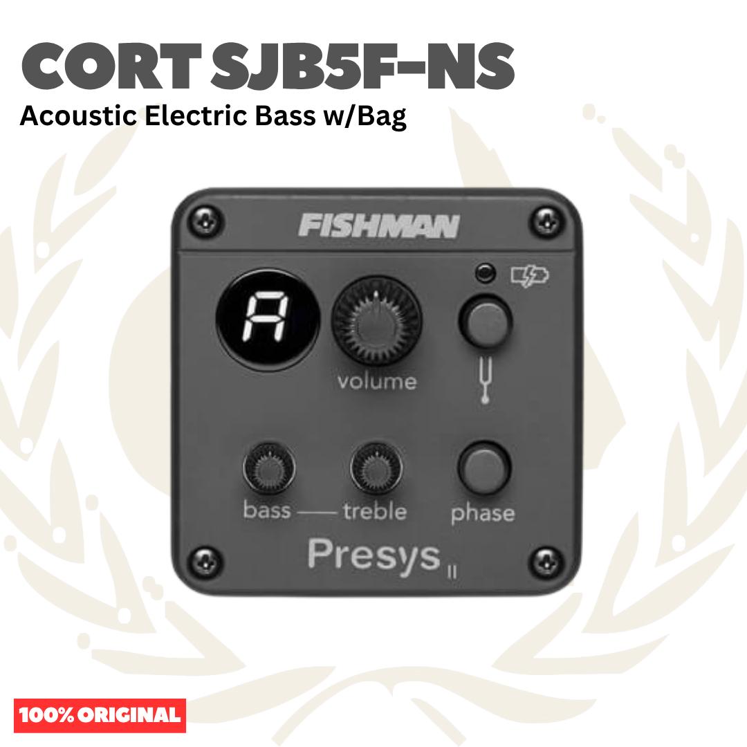 Cort SJB5F-NS Acoustic Electric Bass w/Bag - Bass Akustik dengan Preamp