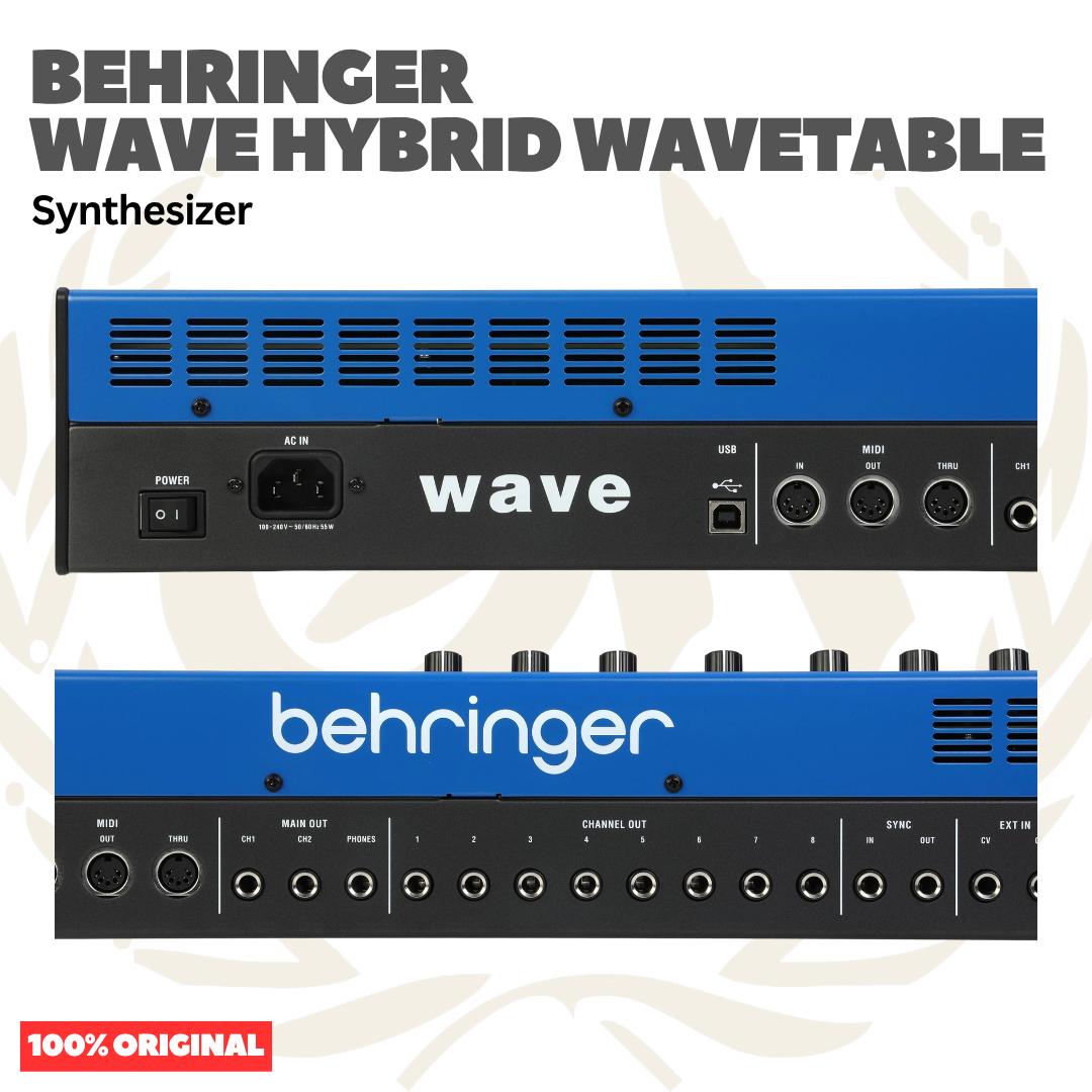 Behringer Wave Legendary 8-Voice Multi-Timbral Hybrid Synthesizer with Wavetable Generators and Analog VCF and VCA, LFO, 3 Envelopes, Arpeggiator and Sequencer - Keyboard Synth