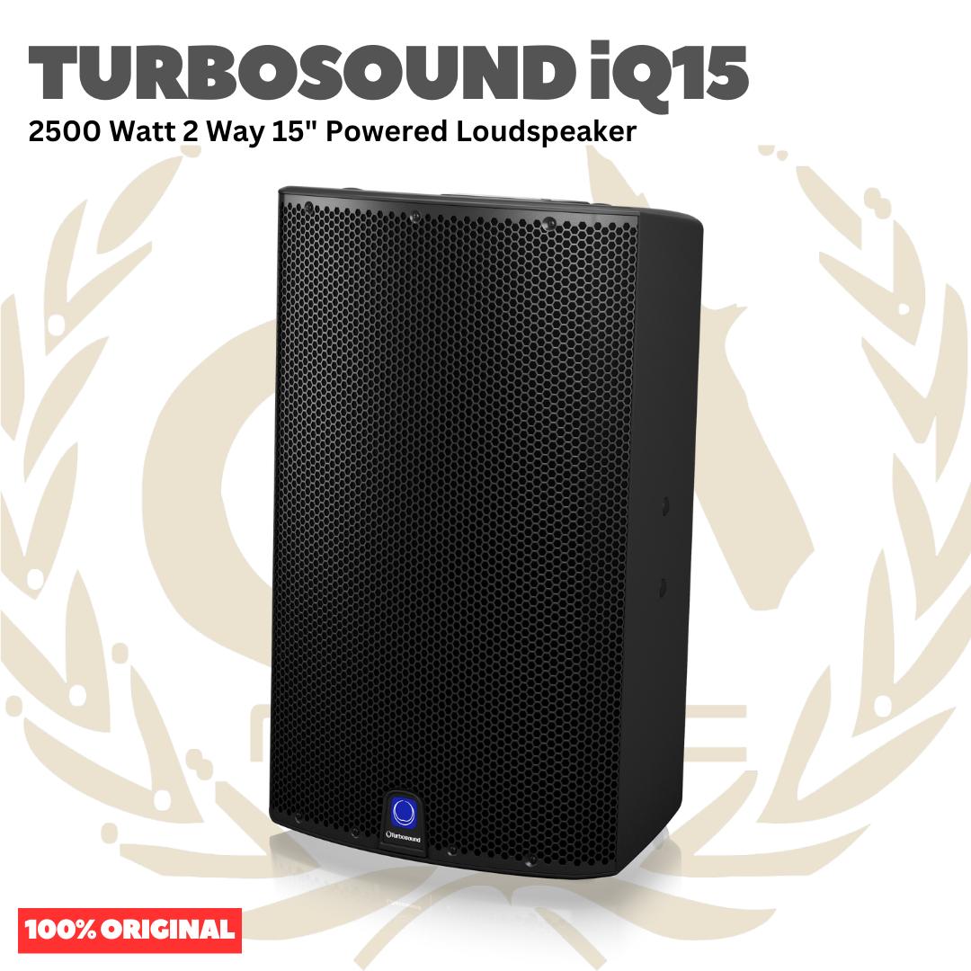 TURBOSOUND iQ15 2500 Watt 2 Way 15" Powered Loudspeaker with DSP Tech, Speaker Modelling and ULTRANET Networking - Speaker Aktif Smart Speaker Portable Original Asli