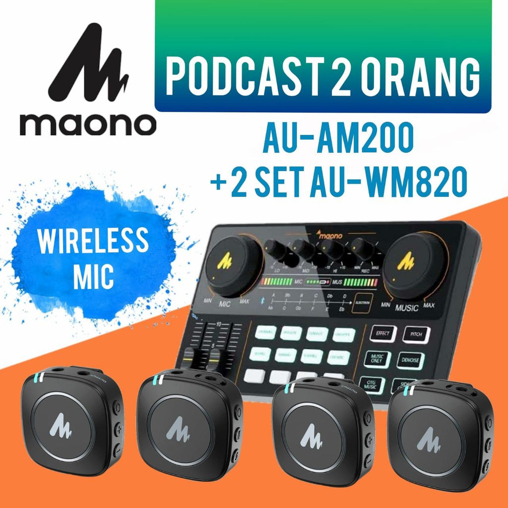 PODCAST 2 ORANG MAONO AM200 PLUS MIC WIRELESS MAONO WM820