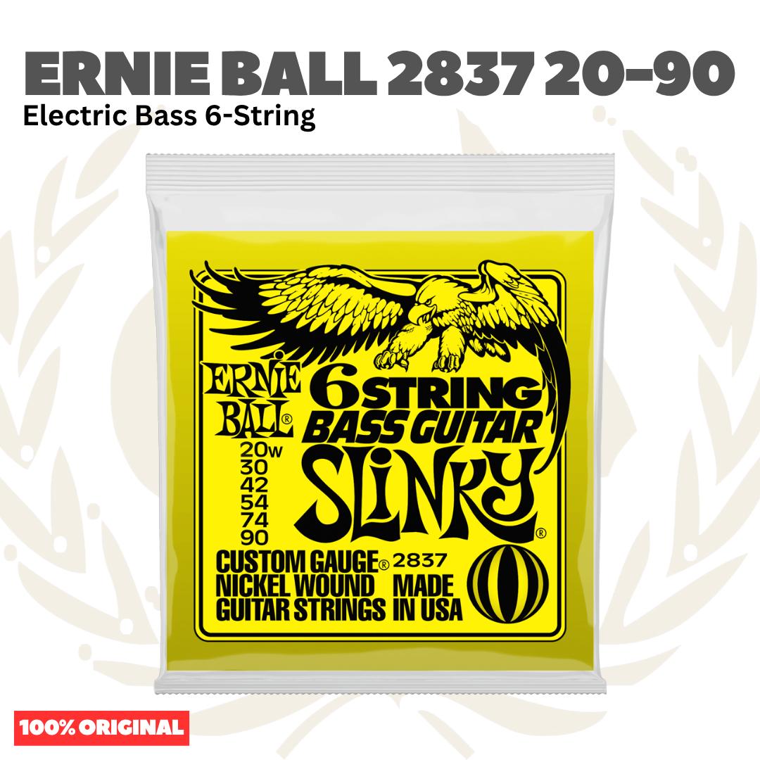 Ernie Ball 2837 Slinky 6-String w/Small Ball-End 29-5/8 Scale Bass Guitar Strings, 20w-90 - Senar Bass 6-Senar