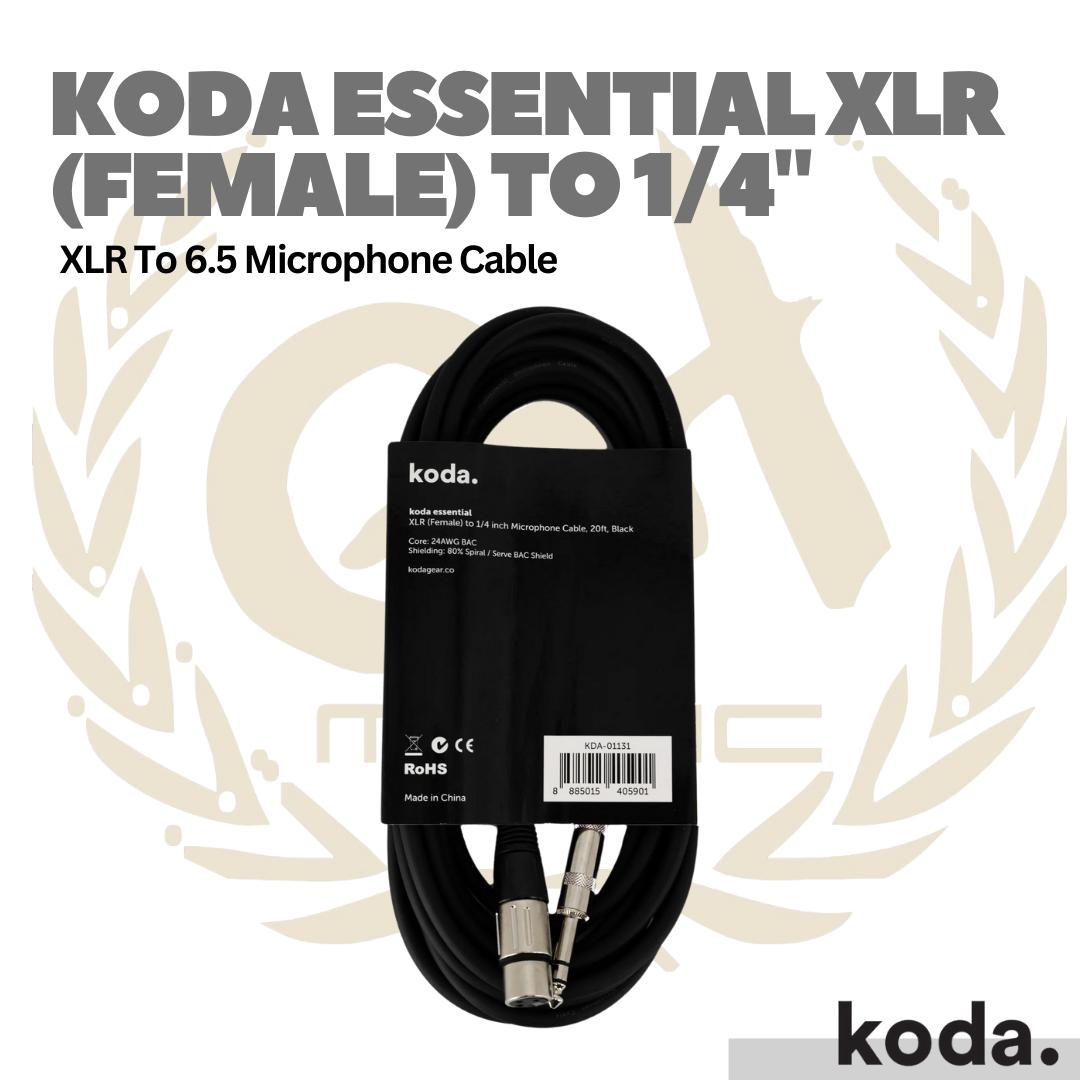 Koda Essential XLR (Female) to 1/4inch Microphone Cable XLR To Akai 6.5