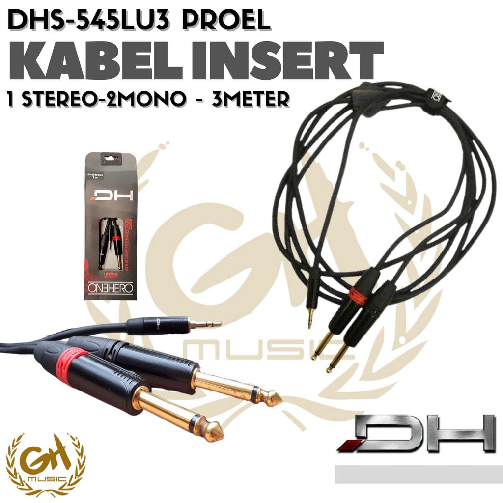 KABEL INSERT DHS-545LU3 PROEL ORIGINAL 1 STEREO-2MONO 3METER