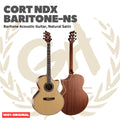 Cort NDX Baritone-NS Baritone Acoustic Guitar, Natural Satin - Gitar Akustik Baritone Low Standard Tuning Original Asli