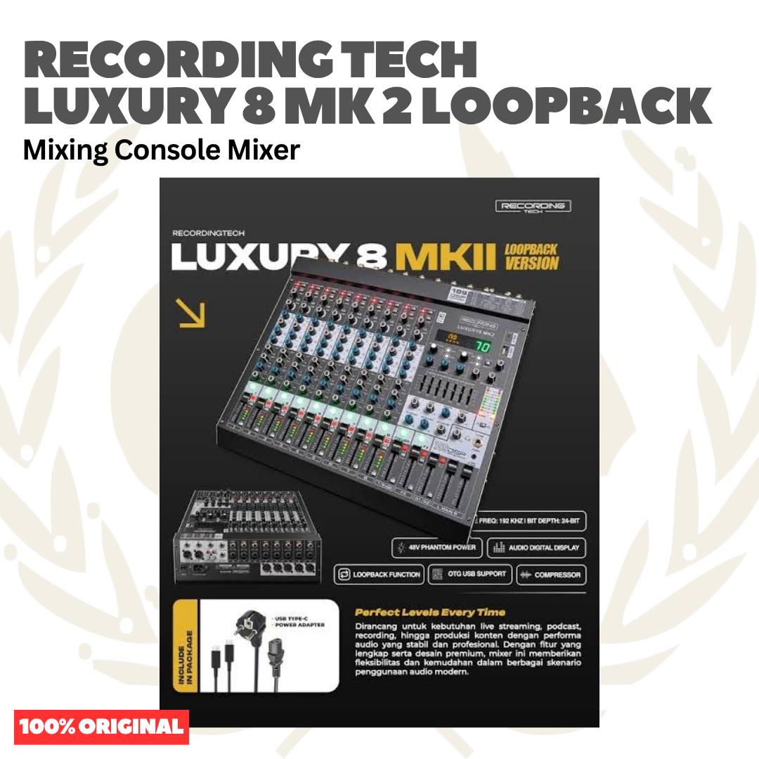 RECORDING TECH LUXURY MK2 NEW WITH LOOPBACK AND 192K PREAMP MIXING CONSOLE | 4 8 12 Audio Mixer Channel