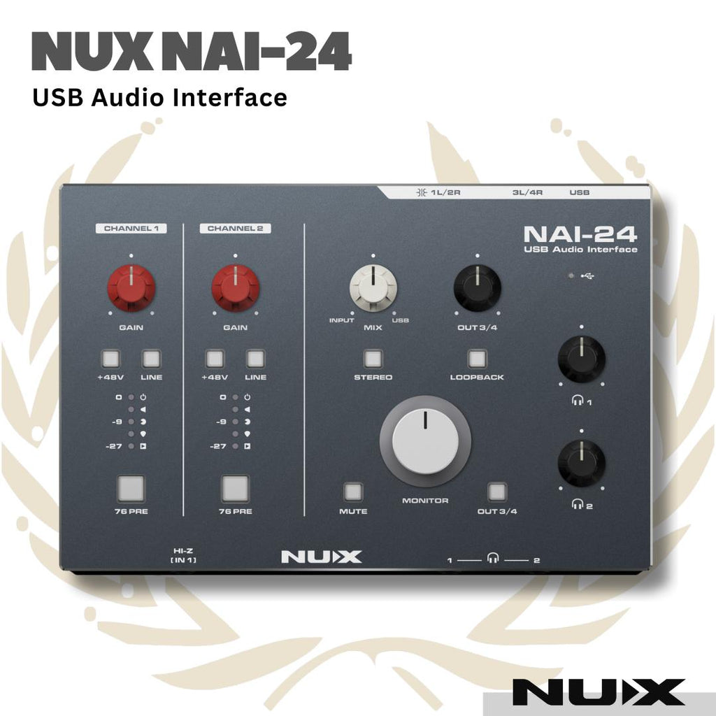 NUX NAI-24 USB Audio Interface - Sound Card NUX NAI 24 | NAI24 Soundcard