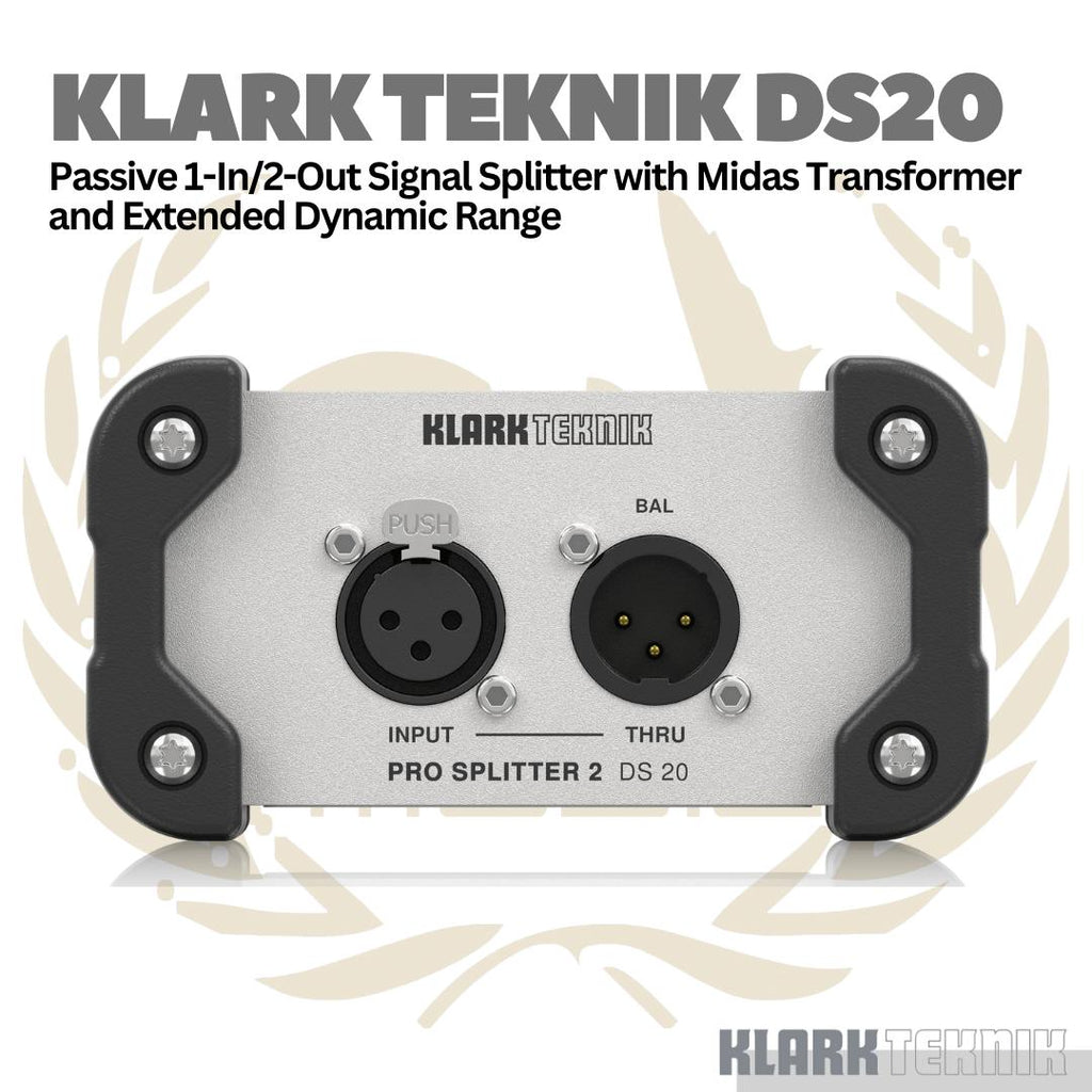 Klark Teknik DS 20 Passive 1-In/2-Out Signal Splitter With Midas