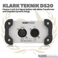 Klark Teknik DS 20 Passive 1-In/2-Out Signal Splitter With Midas